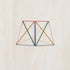 Triangular pyramid with painted edges